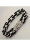 Bike Motorcycle Chain Black and White Burgundy Steel Bracelet for Lover - Wife - Father - Friend - 4