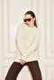 Cream Openwork Oversize Knit Sweater - 5