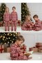 Hvc Children's Christmas Pajama Set (Unisex) – Red / Christmas Pattern - 3