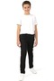 Boy's Slim Fit Slim Fit Straight Leg Black Jean Trousers with Pockets - 3