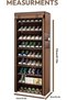 9-Tier Shoe Rack Canvas Shoe Storage Cabinet for 27 Pairs Shoes,153x58x29cm - 4