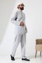 Men's Single Pocket Shirt Pants Two-Piece Set Hajj and Umrah Clothing Light Gray (Vşn) - 2