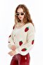 Strawberry Pattern Knitwear Women's Cardigan - 4
