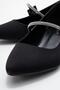 Women's Stone Buckle Heeled Shoes; Black Zra - 3