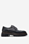 Men's Lace-Up High Sole Classic Shoes Real Leather Fr 541452