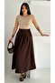 Long Dress with Belt and Cotton Detail