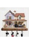 2D Flat, Multi-Purpose Wooden Key Holder, with Four Metal Hooks, Wall Decor, Home Decoration 83