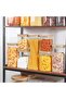 Set of 3 Square Glass Jars with Bamboo Lids, Airtight Storage for Pasta, Snacks (800-1600ML) - 7