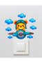 Outlet Cover Sticker - Children's Baby Room Wall Sticker - Cute Airplane Outlet Cover Sticker