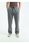 Smoked 3-Thread Wide-Leg Baggy Sweatpants Winter Cotton Combed Cotton with Fleece Inside Comfortable Men's Bottom Wear - 5