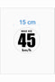 Low Speed Warning Sticker - 45 Km/H - White for Ami & Topolino - Black - 2