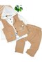 Baby Boy 3-Piece Muslin Set with Vest, Stylish Seasonal Set for 6-9-12-18 Months - 2