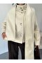 Women's Shawl Detailed Stand Collar Pocketed Jacket Coat - 2
