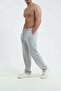 Gray 2-Thread Baggy Sweatpants Comfortable Full Fit Wide Leg - 2
