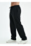 Black 2 Thread Baggy Sweatpants Comfortable Full Fit Wide Leg - 5