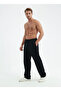 Black 2 Thread Baggy Sweatpants Comfortable Full Fit Wide Leg - 3