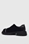Nivan Women's Loafer with Stone Detail on the Front - Black Suede - 4