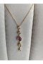 Zircon Stone, Y Model Purple Steel Necklace