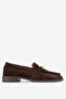 Women's Buckle Loafer Real Suede Leather Rg 7502 Brown