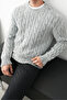 Acid Washed Oversize Knitted Men's Sweater - 2