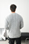 Acid Washed Oversize Knitted Men's Sweater - 4
