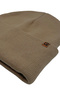 Dark Beige Unisex Basic Beanie Lp Collection Folded Dark Beige Ribbed Knit Classic Beanie - 3