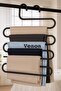 1 Piece Black Metal Clothes Hanger 5-Tier Shawl Hanger Scarf Pants Hanger Closet Organization - 3