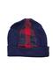 Plaid Detailed Baby Boy Christmas Red-Navy Blue 2-Piece Hat & Romper Set - 2