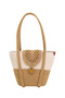 Jutty Ethnic Macrame Covered Rope Bag - Natural Color Block Summer Shoulder and Beach Tote - 2