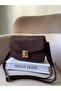 Women's Suede Gold Accessory Detail Cross Shoulder Bag - 3