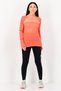 Women Sportswear Fit Long Sleeve Outdoor Top, Orange - 4