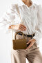 Aster Model Oil Green Women's Hand and Shoulder Bag