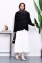 Black Heart Button Detailed Angora Soft Knitwear Cardigan - 2