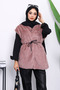 Dusty Rose Pocketed Plush Fur Vest