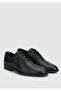 Black Leather Men's Shoes - 2