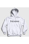 Unisex White Logo the Verve Hooded Sweatshirt 578759Tt