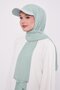 Light Green Practical Hat and Shawl Set