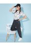 White Printed Top Slim Body Fit - 7