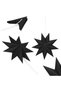 Decorative 3D paper star, 9-pointed, 30cm, black - 12