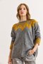 Women's Gray Collar Cuff Detailed Knitwear Sweater Kzk-19001023 - 4