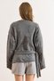 Women's Smoked Double-Breasted Collar Tie-Up Knit Cardigan Hrk-19000427 - 5