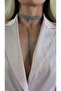 8 Row Chain Woven Dangle Body Leash Choker Silver Silver Color Handmade Necklace - 3