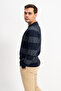 Crew Neck Two Color Men's Knitwear Sweater - 5