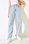 Milano Women's Back Buckle Belt Detailed Baggy Jeans - 2