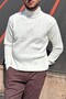 Men'S, Old Money Culture, Half Turtleneck, Wool, Hair Knit, Winter Sweater Pltk11