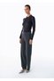 Extrafine Merino Wool Blend Knitwear Trousers Dark Gray - 4
