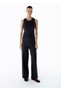 Sleeveless Extrafine Merino Wool Blend Knitwear Top Dark Gray - 2