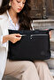 Women's Black Oversized Parachute Fabric Hand & Shoulder Bag - Daily University - 2