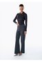 Extrafine Merino Wool Blend Knitwear Trousers Dark Gray - 2