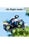 2-in-1 Drone and Motorcycle with Remote Controller, 360° Rotation, 2.4GHz, Lights (Blue/Orange) - 5
